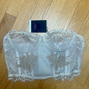 ZARA Cream Lace Corset